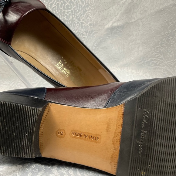 Vintage Salvatore Ferragamo Women's Two-Tone Loafers - Picture 6 of 11